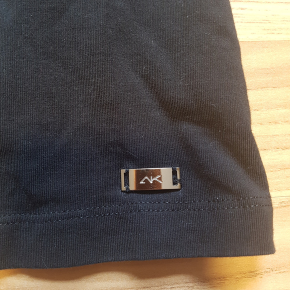 Anne Klein Black Cuffed Half Sleeve Top Size L - Picture 3 of 5